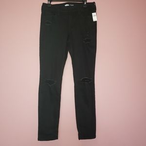 NWT Old Navy Black Ripped Jeans- Pop Icon skinny